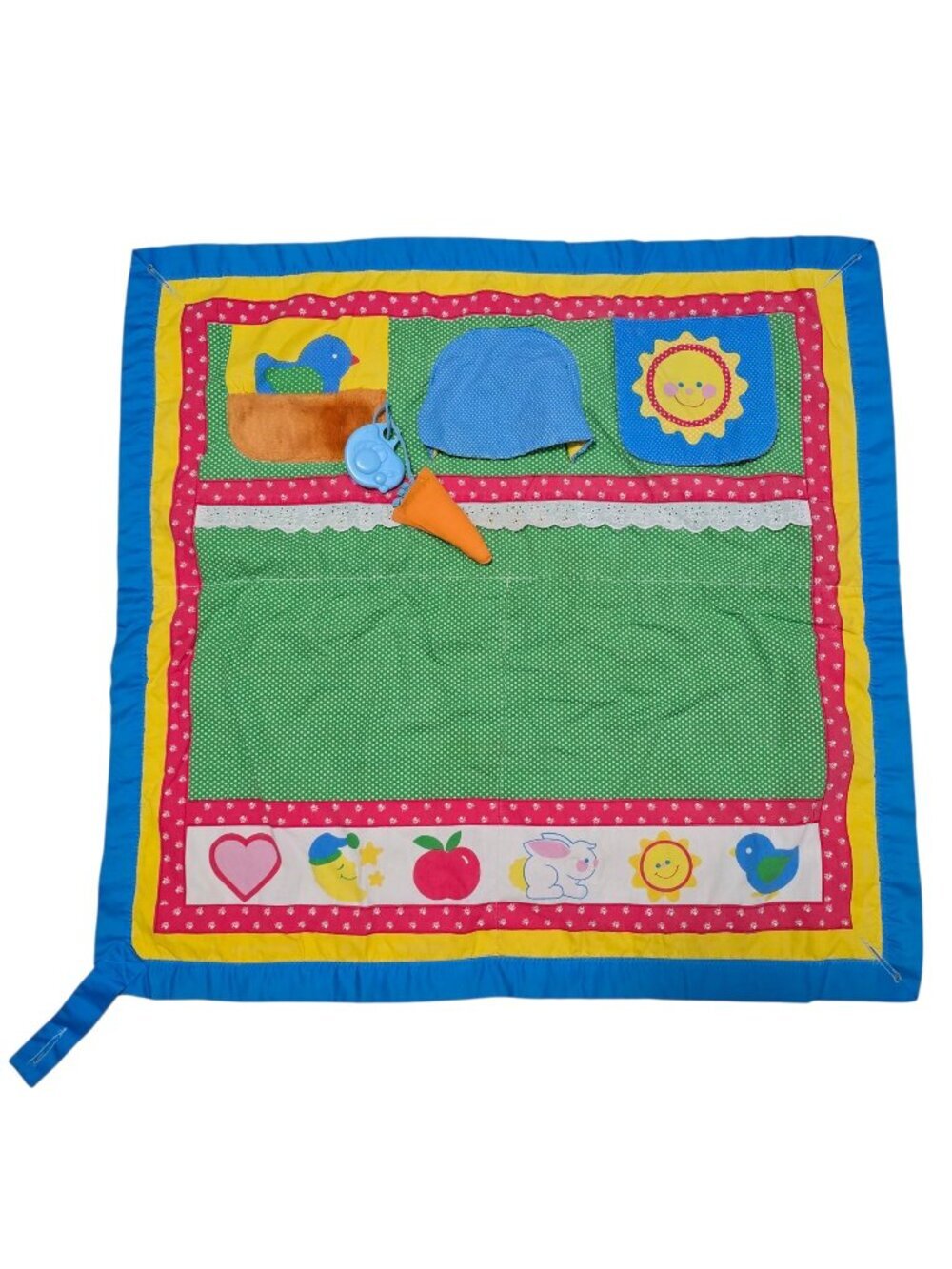 VTG Playskool Interactive Baby Play Mat Tummy Time Activity Patchwork Quilt